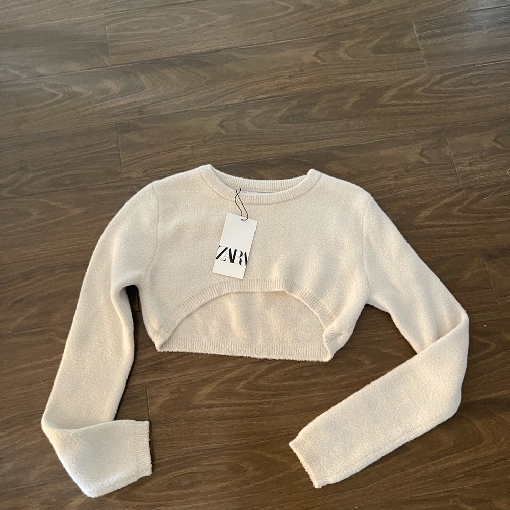 Zara cropped knited sweater